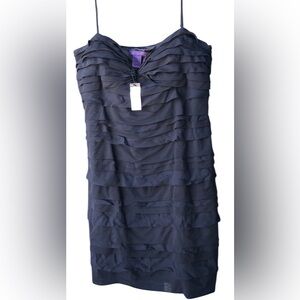 METAPHOR N.W.T. ZS.14 Elegant Little Black Dress Quality Fabric,Spaghetti Straps